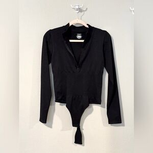 Mangopop Black Fitted Long Sleeve Bodysuit - NWOT
